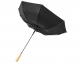 23-дюймовый автоматический зонт Alina из переработанного ПЭТ-пластика, черный - 3