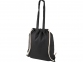 Рюкзак со шнурком Eliza из хлопчатобумажной ткани плотностью 240 г/м², черный - 2