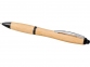 Ручка шариковая «Nash» из бамбука, натуральный/черный, бамбук/АБС-пластик - 2