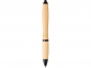 Ручка шариковая «Nash» из бамбука, натуральный/черный, бамбук/АБС-пластик - 1