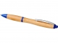 Шариковая ручка Nash из бамбука, натуральный/ярко-синий - 2
