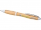 Ручка шариковая «Nash» из бамбука, натуральный/белый, бамбук/АБС-пластик - 3