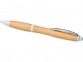 Ручка шариковая «Nash» из бамбука, натуральный/белый, бамбук/АБС-пластик - 2