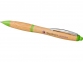 Ручка шариковая «Nash» из бамбука, натуральный/зеленое яблоко, бамбук/АБС-пластик - 3
