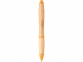 Ручка шариковая «Nash» из бамбука, натуральный/оранжевый, бамбук/АБС-пластик - 1