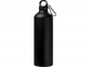 Матовая спортивная бутылка Pacific объемом 770 мл с карабином, черный - 1