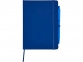Блокнот «Prime» среднего размера с ручкой, синий, полиуретан, пластик - 1