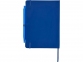 Блокнот «Prime» среднего размера с ручкой, синий, полиуретан, пластик - 2