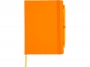 Блокнот «Prime» среднего размера с ручкой, оранжевый, полиуретан, пластик - 1