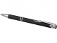 Шариковая кнопочная ручка Moneta с матовым антискользящим покрытием, черный - 3