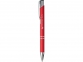 Шариковая кнопочная ручка Moneta с матовым антискользящим покрытием, красный - 4