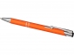 Шариковая кнопочная ручка Moneta с матовым антискользящим покрытием, оранжевый - 3