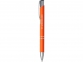Шариковая кнопочная ручка Moneta с матовым антискользящим покрытием, оранжевый - 4