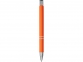 Шариковая кнопочная ручка Moneta с матовым антискользящим покрытием, оранжевый - 2