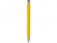 Шариковая кнопочная ручка Moneta с матовым антискользящим покрытием, желтый - 2