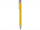 Шариковая кнопочная ручка Moneta с матовым антискользящим покрытием, желтый - 4