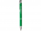 Шариковая кнопочная ручка Moneta с матовым антискользящим покрытием, зеленый - 4