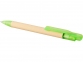 Ручка картонная шариковая «Safi», натуральный/зеленый, бумага/АБС пластик - 3