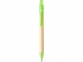 Ручка картонная шариковая «Safi», натуральный/зеленый, бумага/АБС пластик - 1
