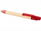 Ручка картонная шариковая «Safi», натуральный/красный, бумага/АБС пластик - 3