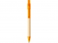 Ручка картонная шариковая «Safi», натуральный/оранжевый, бумага/АБС пластик - 1