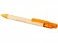 Ручка картонная шариковая «Safi», натуральный/оранжевый, бумага/АБС пластик - 4