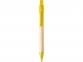 Ручка картонная шариковая «Safi», натуральный/желтый, бумага/АБС пластик - 1