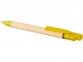Ручка картонная шариковая «Safi», натуральный/желтый, бумага/АБС пластик - 3