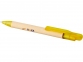 Ручка картонная шариковая «Safi», натуральный/желтый, бумага/АБС пластик - 4