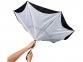 Зонт-трость «Yoon» с обратным сложением, белый/черный, полиэстер/стекловолокно - 4