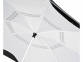 Зонт-трость «Yoon» с обратным сложением, белый/черный, полиэстер/стекловолокно - 5