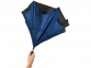 Зонт-трость «Yoon» с обратным сложением, темно-синий/черный, полиэстер/стекловолокно - 3