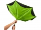Зонт-трость «Yoon» с обратным сложением, лайм/черный, полиэстер/стекловолокно - 3