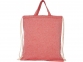 Сумка-рюкзак «Pheebs» из переработанного хлопка, 150 г/м?, красный, переработанный хлопок - 1