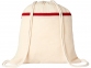 Рюкзак «Oregon» с карманом на молнии, натуральный/красный, хлопок - 1
