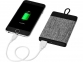 Портативное зарядное устройство «Weave», 4000 mAh, черный, АБС пластик/ткань - 2