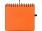 Блокнот А6 «Журналист» с ручкой, оранжевый, полипропилен - 1
