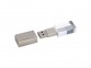 USB 2.0- флешка на 16 Гб кристалл в металле, серебристый - 1
