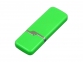 Флешка промо прямоугольной формы c оригинальным колпачком, 4 Гб, зеленый - 2