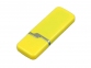 Флешка промо прямоугольной формы c оригинальным колпачком, 4 Гб, желтый - 2