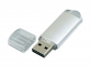 USB 2.0- флешка на 4 Гб с прозрачным колпачком, серебристый - 1