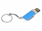 Флешка прямоугольной формы, выдвижной механизм с мини чипом, 8 Гб, синий/серебристый - 1