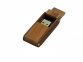 USB 2.0- флешка на 16 Гб прямоугольной формы с раскладным корпусом, коричневый - 1