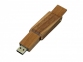 USB 2.0- флешка на 16 Гб прямоугольной формы с раскладным корпусом, коричневый - 2