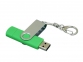 USB 2.0- флешка на 64 Гб с поворотным механизмом и дополнительным разъемом Micro USB, зеленый/серебристый, пластик/металл - 2