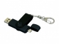 USB 2.0- флешка на 64 Гб с поворотным механизмом и дополнительным разъемом Micro USB, черный, пластик - 1