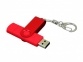 USB 2.0- флешка на 64 Гб с поворотным механизмом и дополнительным разъемом Micro USB, красный, пластик - 2