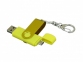 USB 2.0- флешка на 64 Гб с поворотным механизмом и дополнительным разъемом Micro USB, желтый, пластик - 1