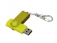 USB 3.0- флешка промо на 128 Гб с поворотным механизмом и однотонным металлическим клипом, желтый - 2