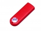 USB 2.0- флешка промо на 32 Гб прямоугольной формы, выдвижной механизм, красный/белый - 1